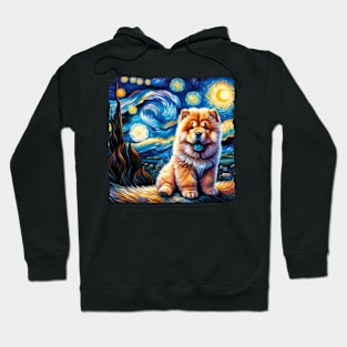 Starry Chow Chow Portrait - Dog Portrait Hoodie